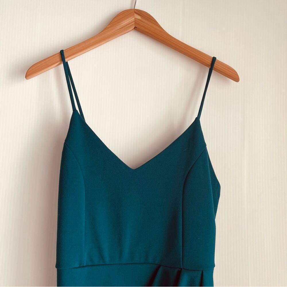 Lulu’s Forever Your Girl teal blue bodycon dress size large mini dress - Picture 3 of 8